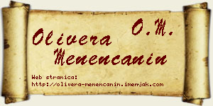 Olivera Menenćanin vizit kartica